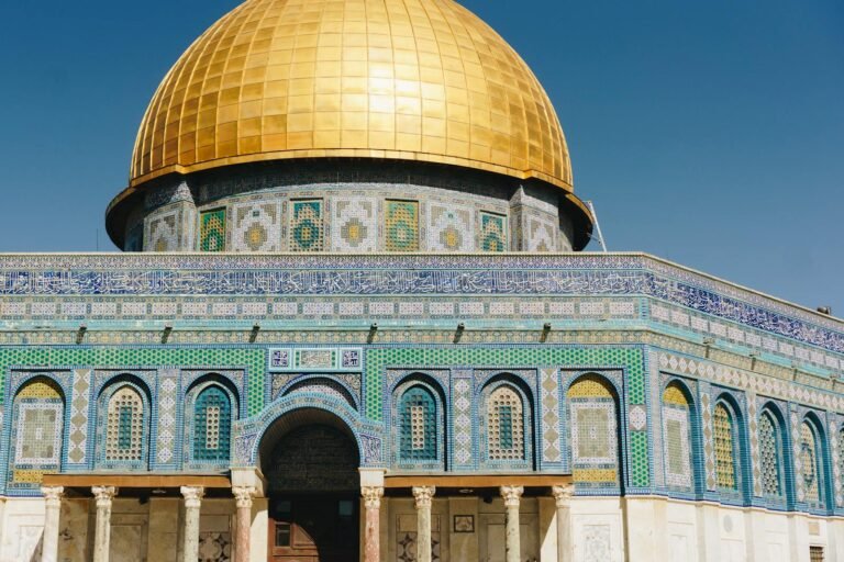 The majestic Dome of the Rock with its stunning golden dome in Jerusalem.