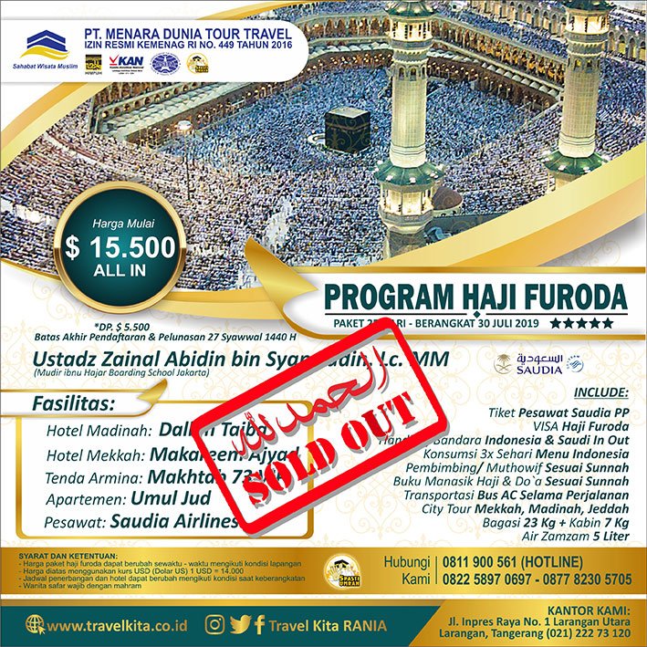 Haji Khusus Visa Furoda 1440 H