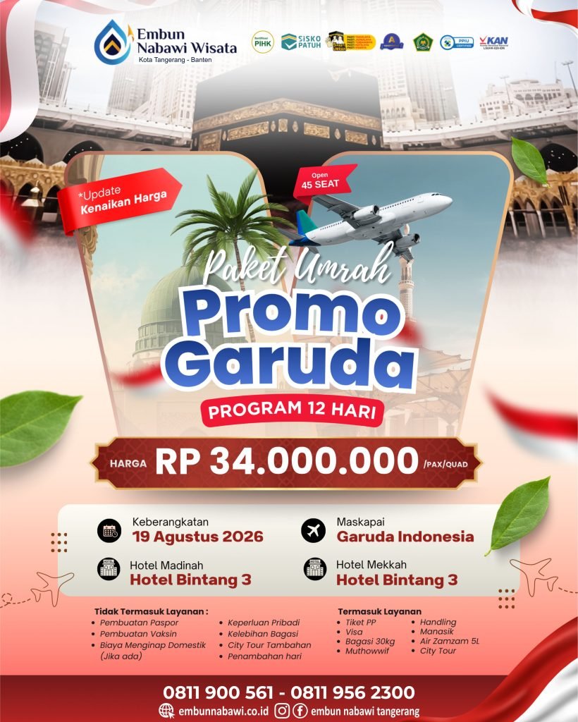 PAKET UMROH PROMO 12 HARI GARUDA