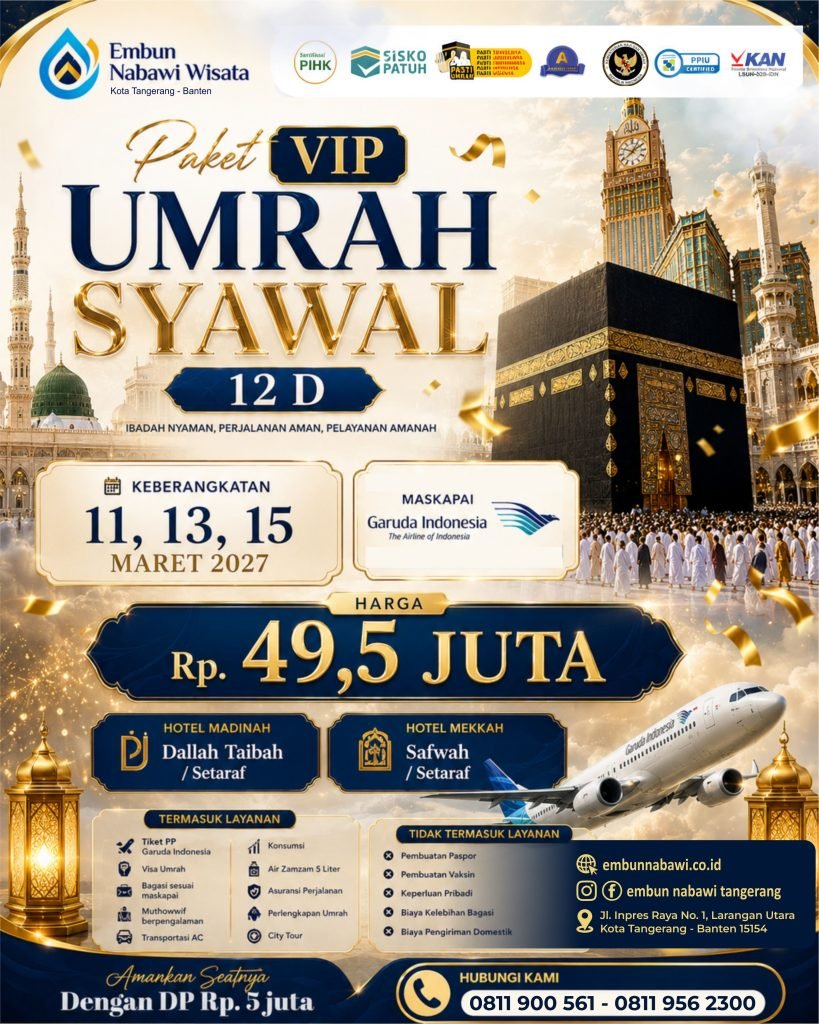 UMROH SYAWWAL VIP PROGRAM 12 HARI
