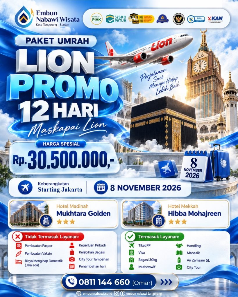 UMROH 12 HARI Lion Airlines