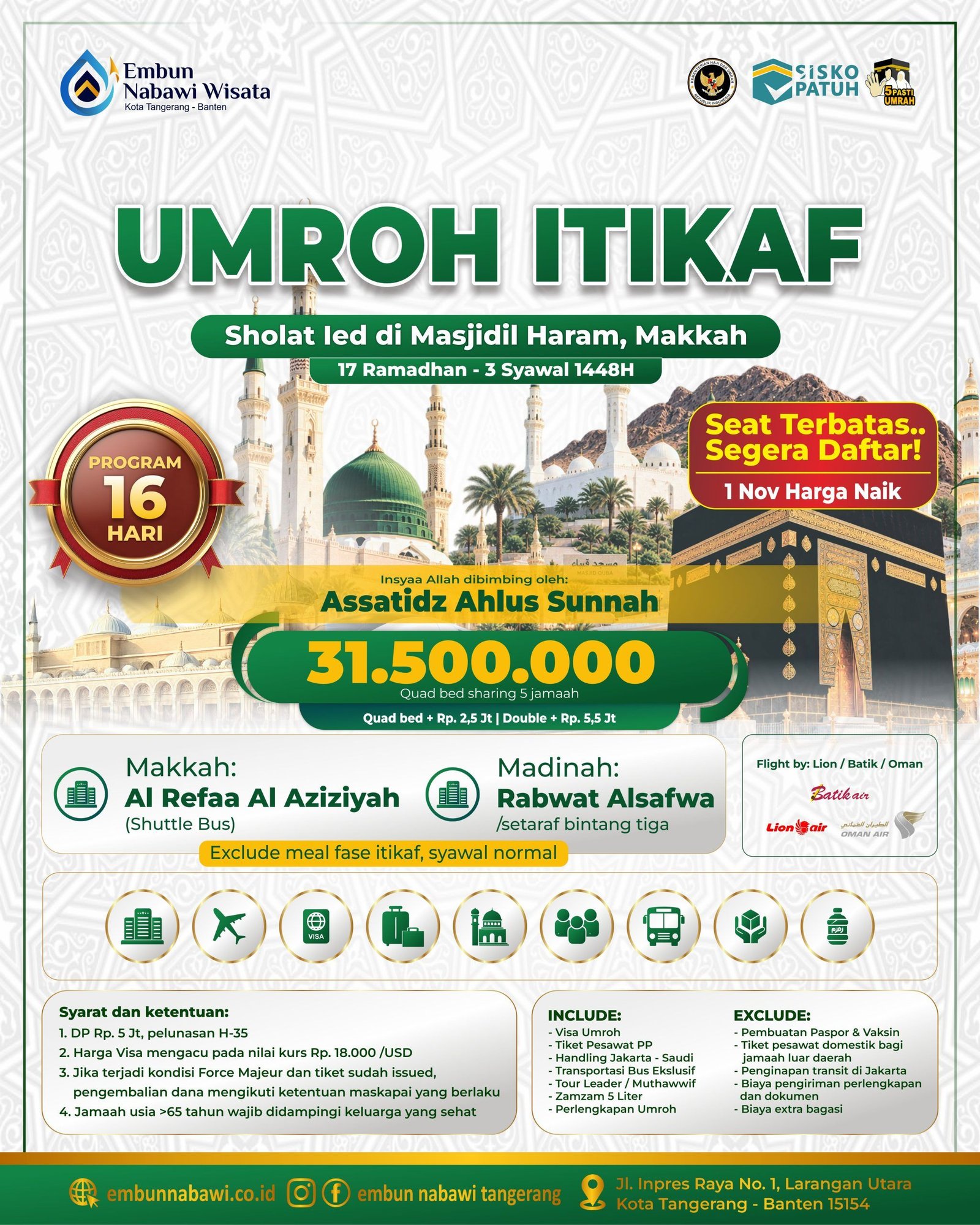 UMROH ITIKAF RAMADHAN 2027