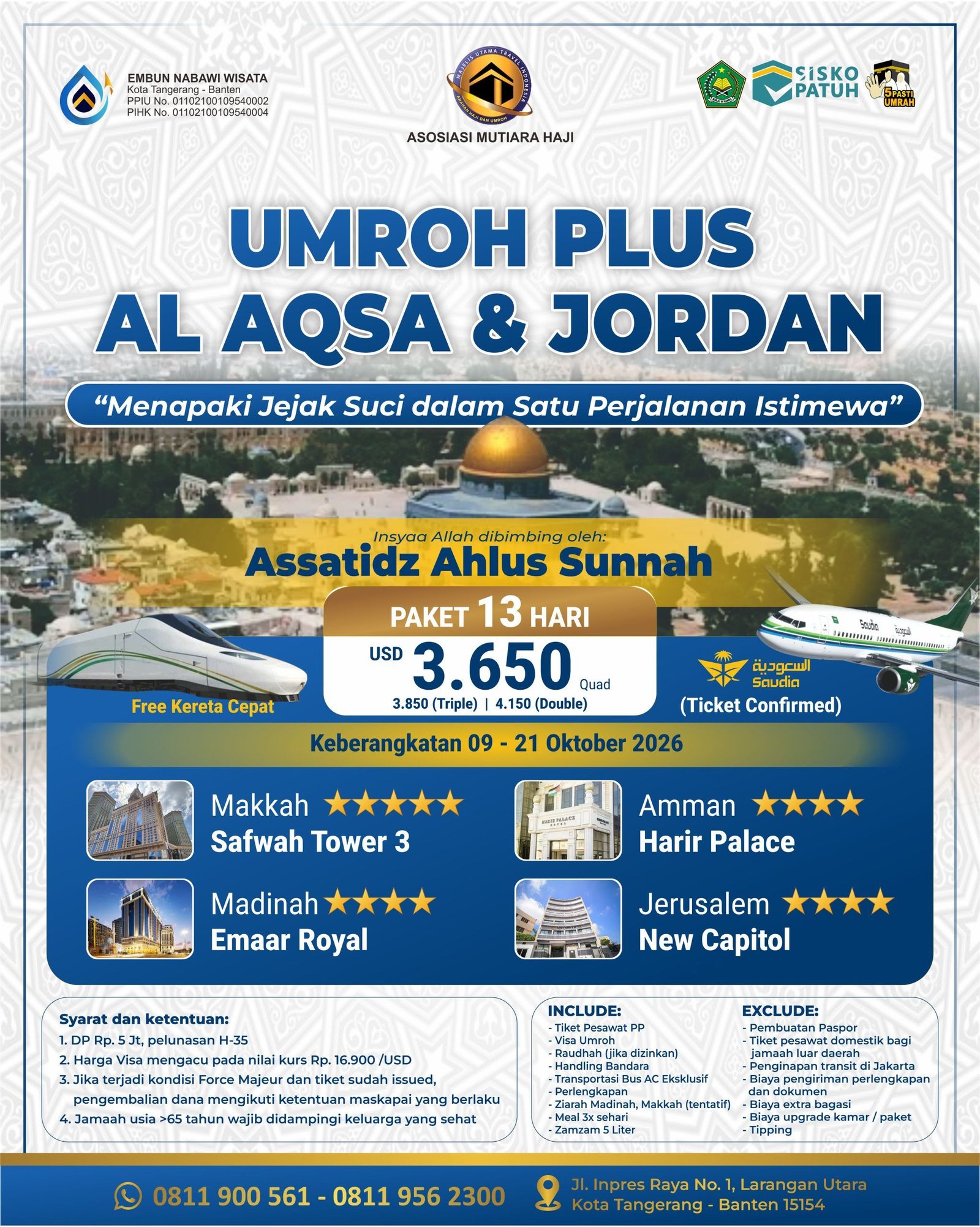 UMROH Plus AL AQSA & JORDAN