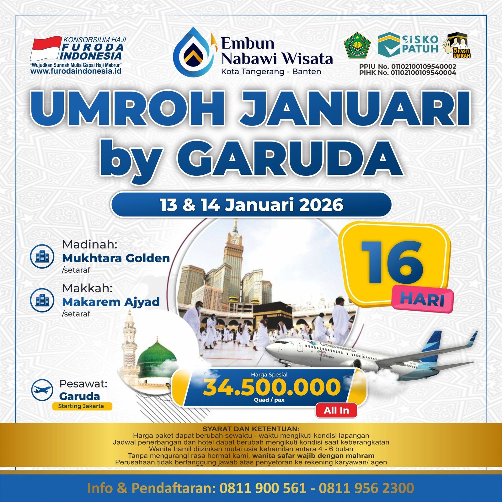 UMROH JANUARI by GARUDA 16D