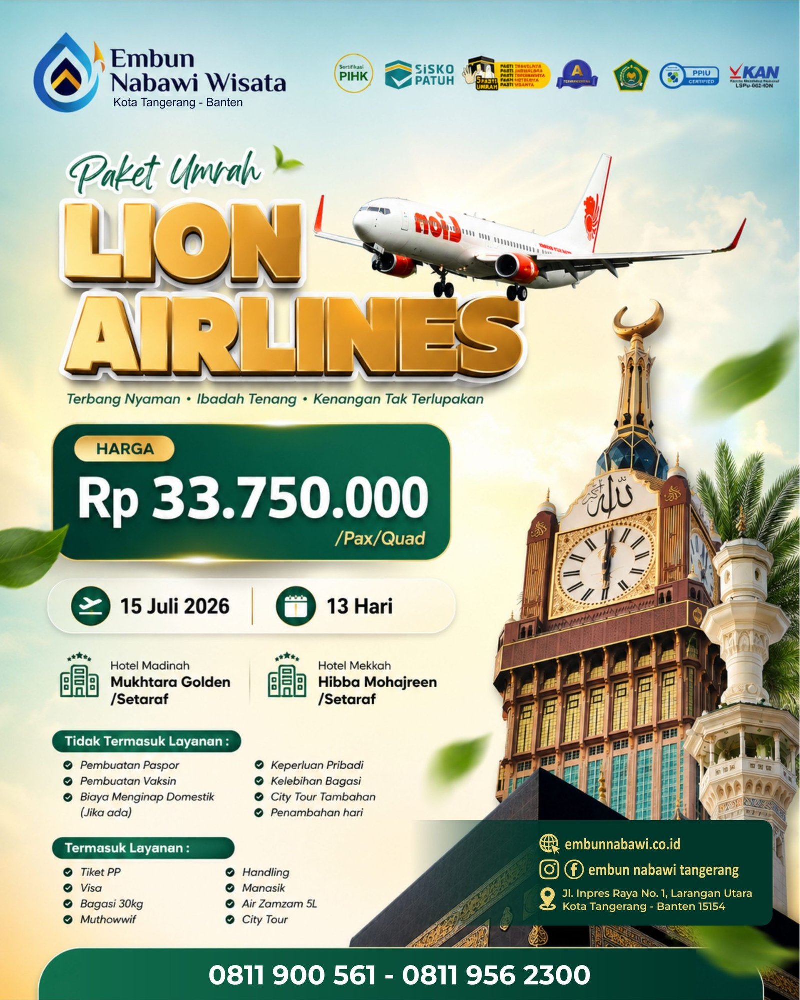 UMROH 13 HARI Lion Airlines